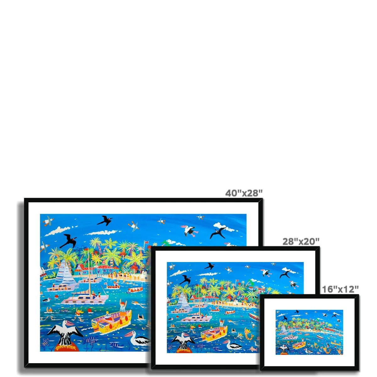 John Dyer Framed Open Edition Art Print. 'Magical Day at Marina Cay'. British Virgin Islands Caribbean Art Gallery - Image 6