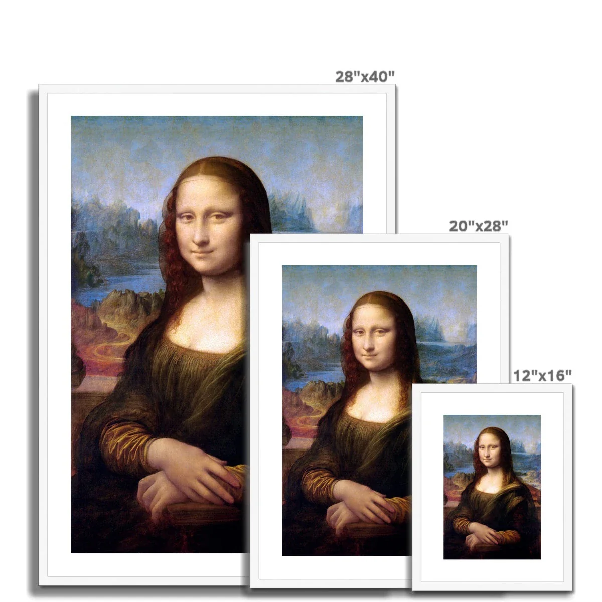 Leonardo da Vinci Framed Open Edition Art Print. 'Mona Lisa'. Art Gallery Historic Art - Image 4