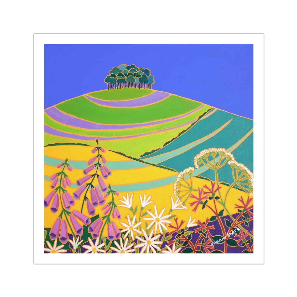 Joanne Short Fine Art Open Edition Art Print 'Heading Home to Cornwall' Nearly There Trees. Nearly Home Trees. Coming Home Trees, Cookworthy Knapp