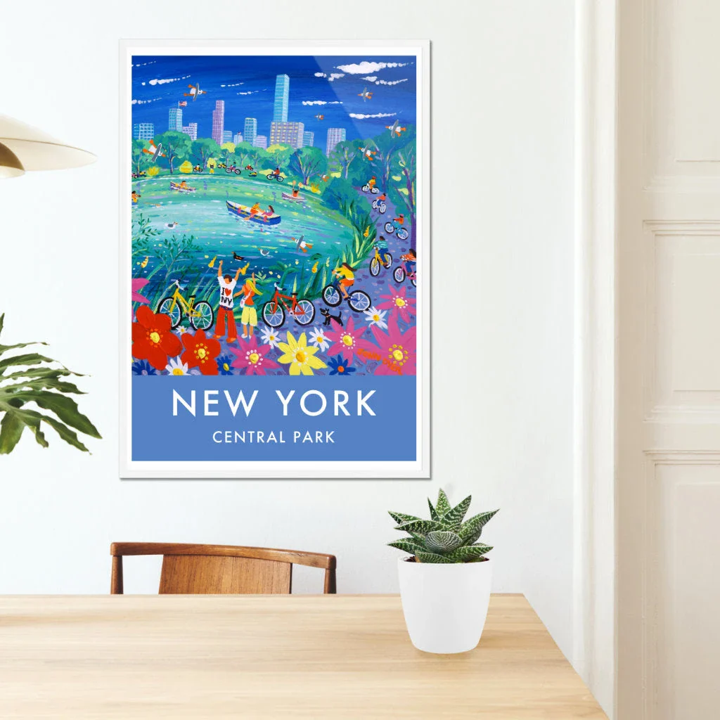 New York City Prints. Central Park Cycling. Art Posters of New York by John Dyer. Wall Art Gallery NY - Image 7