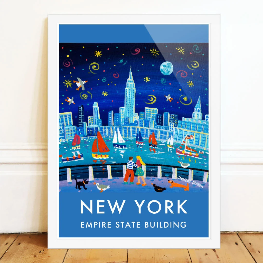New York City Prints. Empire State Building. Art Posters of New York by John Dyer. Wall Art Gallery NY - Image 2