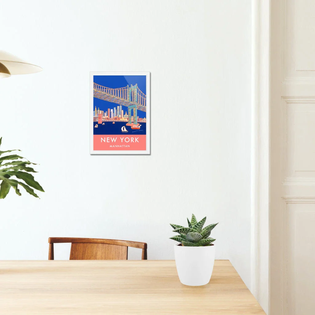 New York City Prints. Manhattan Bridge. Art Posters of New York by Joanne Short. Wall Art Gallery NY - Image 4
