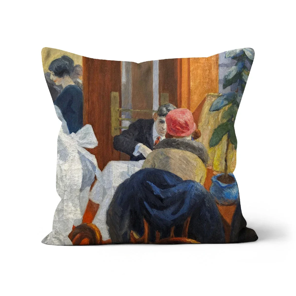 New York Restaurant. Classic Art Cushion by Edward Hopper - Image 6