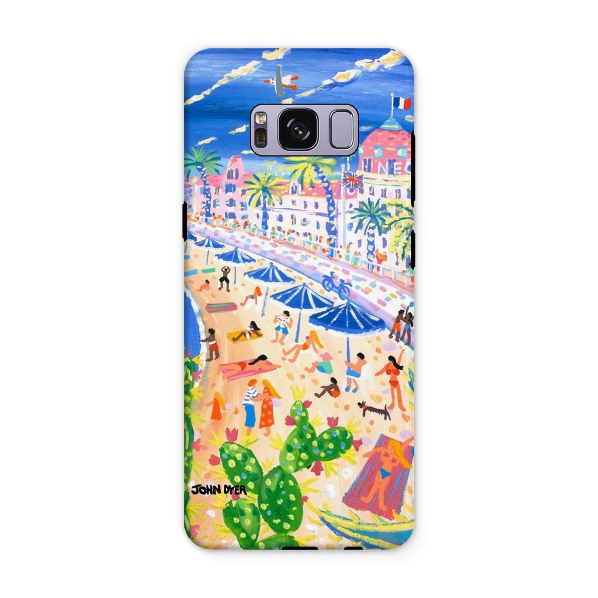 Tough Art iPhone Case. Nice Beach, Promenade des Anglais, France. Artist John Dyer. French Art Gallery - Image 14