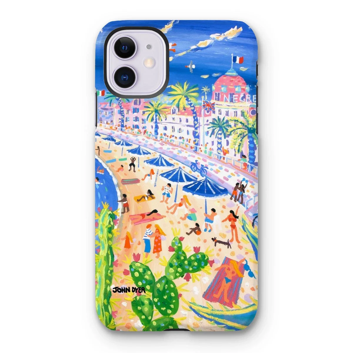 Tough Art iPhone Case. Nice Beach, Promenade des Anglais, France. Artist John Dyer. French Art Gallery - Image 15