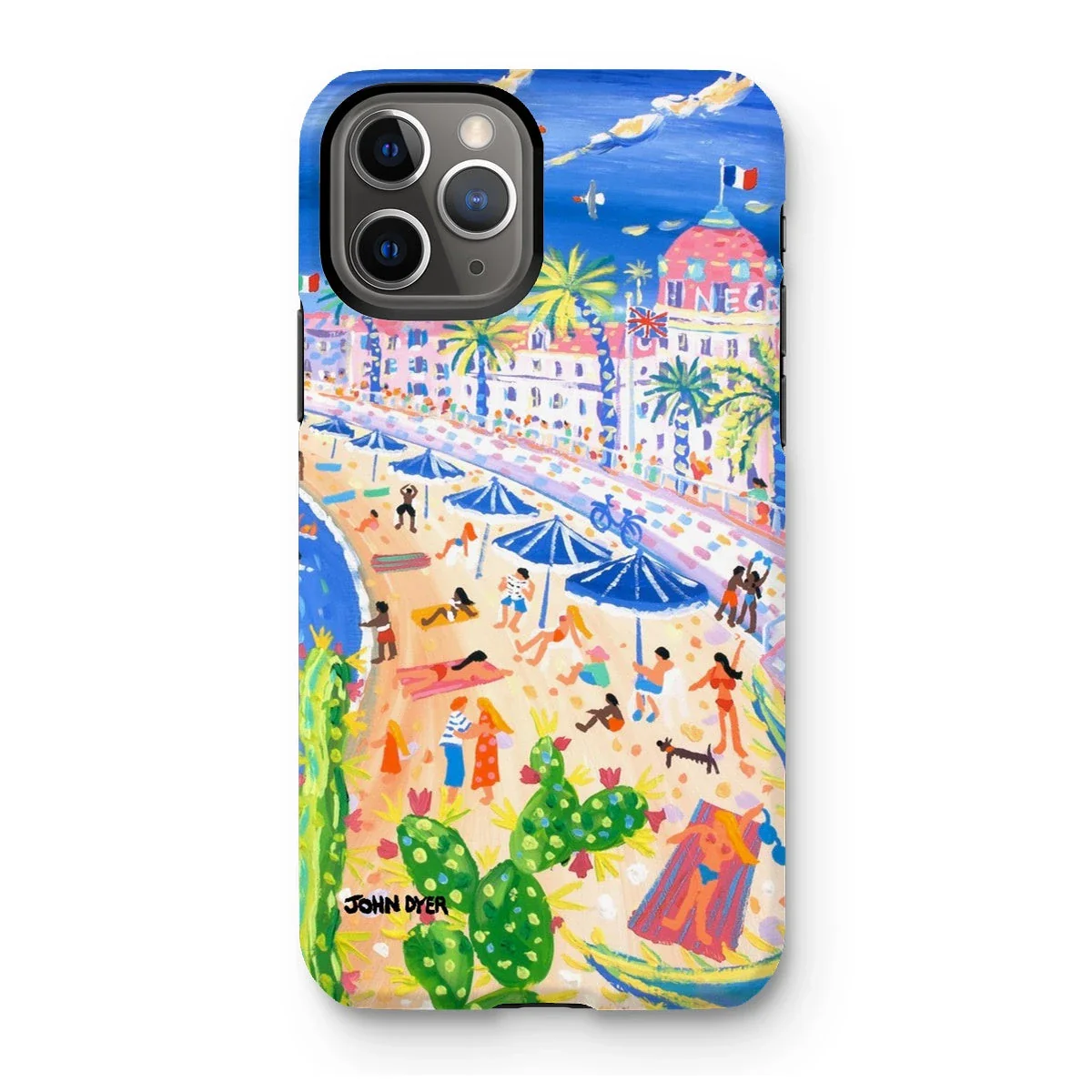 Tough Art iPhone Case. Nice Beach, Promenade des Anglais, France. Artist John Dyer. French Art Gallery - Image 16
