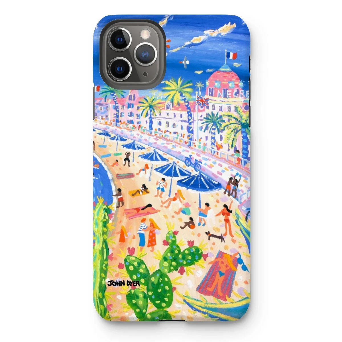 Tough Art iPhone Case. Nice Beach, Promenade des Anglais, France. Artist John Dyer. French Art Gallery - Image 17