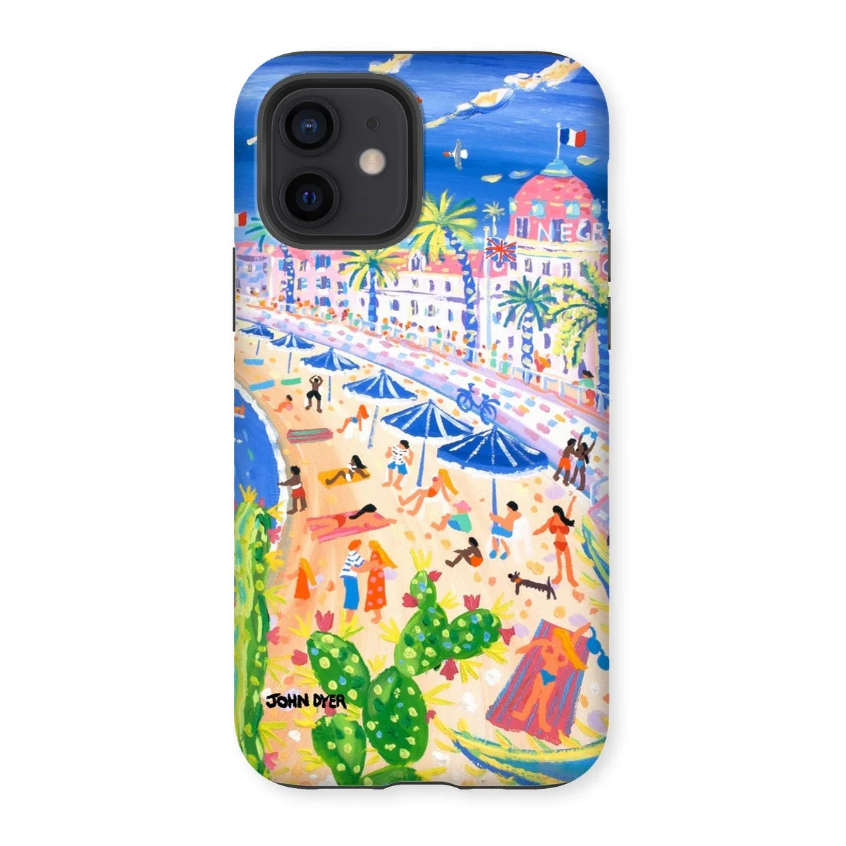 Tough Art iPhone Case. Nice Beach, Promenade des Anglais, France. Artist John Dyer. French Art Gallery - Image 18