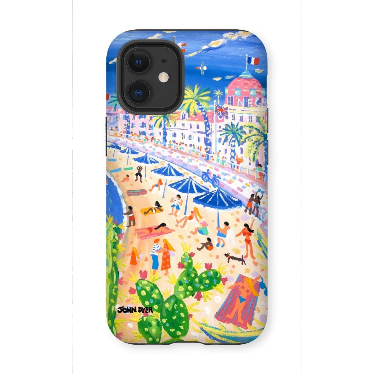 Tough Art iPhone Case. Nice Beach, Promenade des Anglais, France. Artist John Dyer. French Art Gallery - Image 19