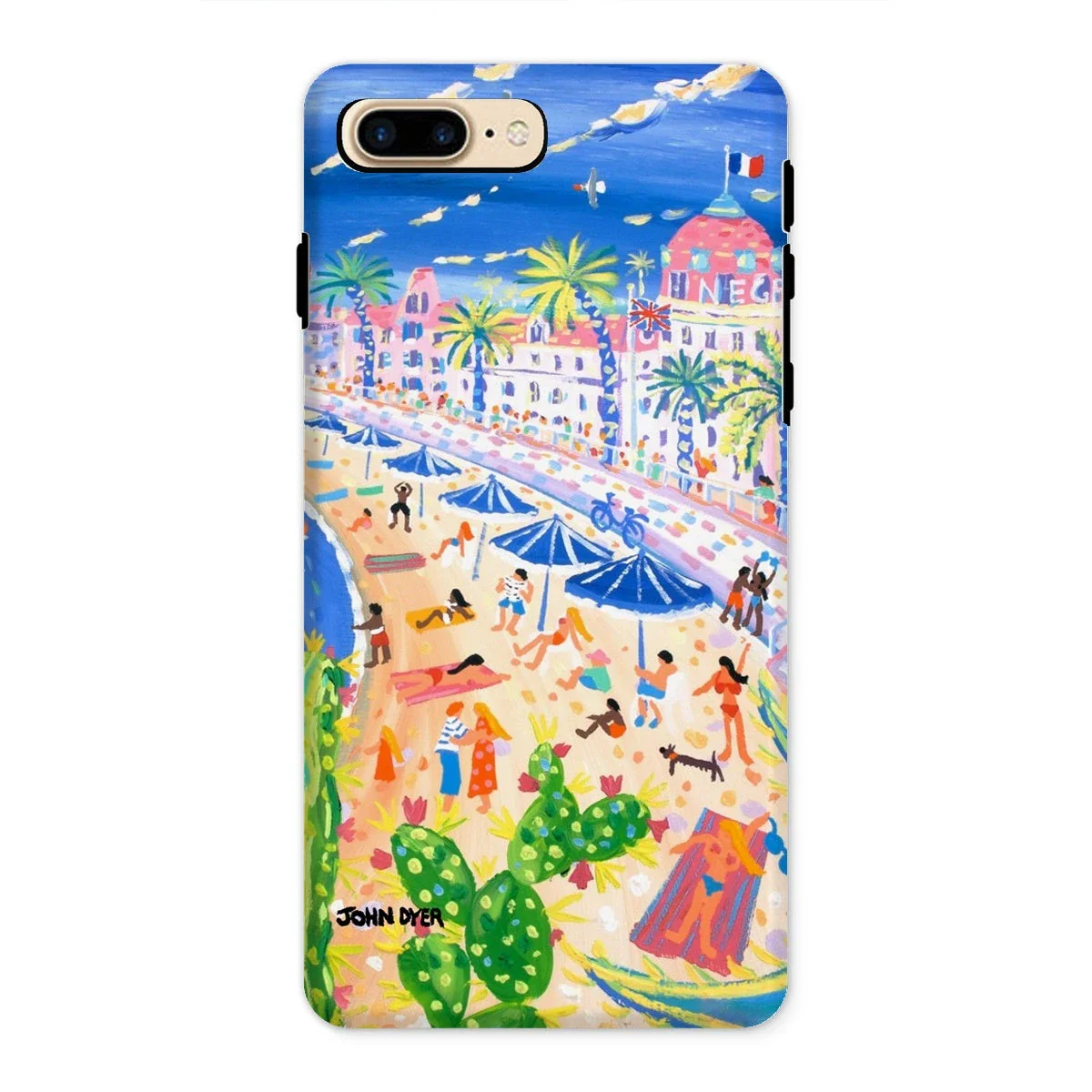 Tough Art iPhone Case. Nice Beach, Promenade des Anglais, France. Artist John Dyer. French Art Gallery - Image 23