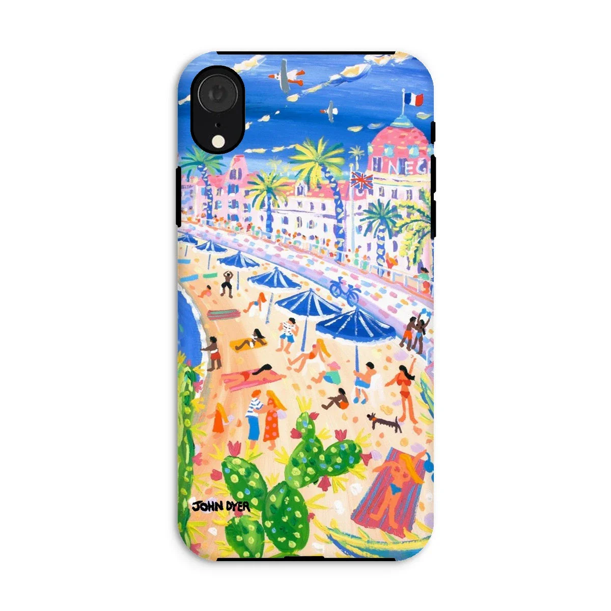 Tough Art iPhone Case. Nice Beach, Promenade des Anglais, France. Artist John Dyer. French Art Gallery - Image 25