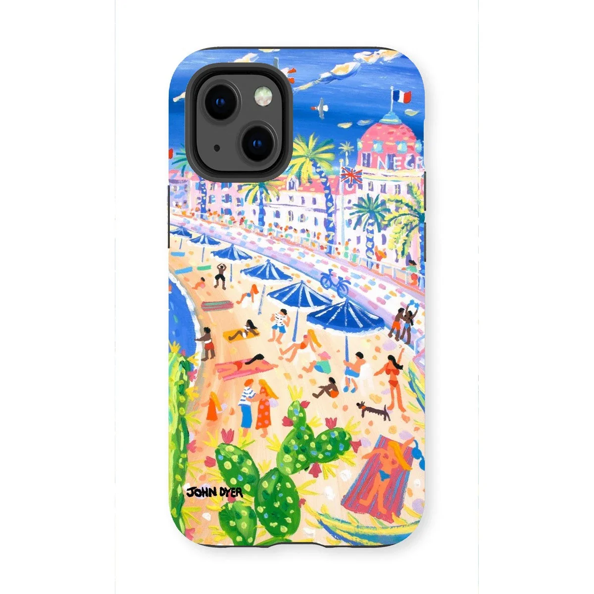 Tough Art iPhone Case. Nice Beach, Promenade des Anglais, France. Artist John Dyer. French Art Gallery - Image 6