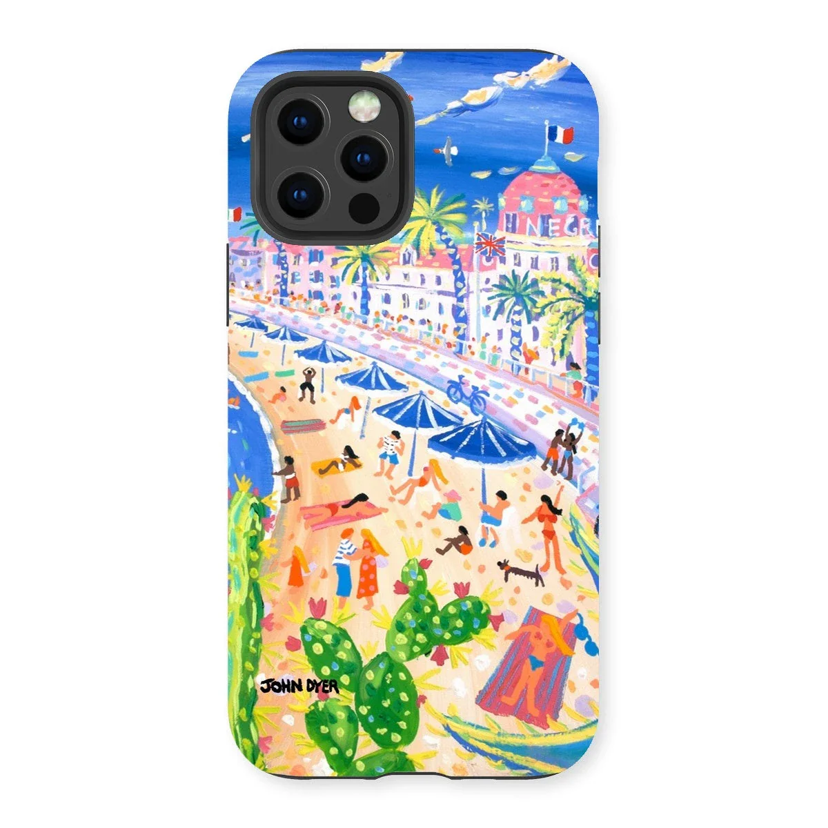 Tough Art iPhone Case. Nice Beach, Promenade des Anglais, France. Artist John Dyer. French Art Gallery - Image 7