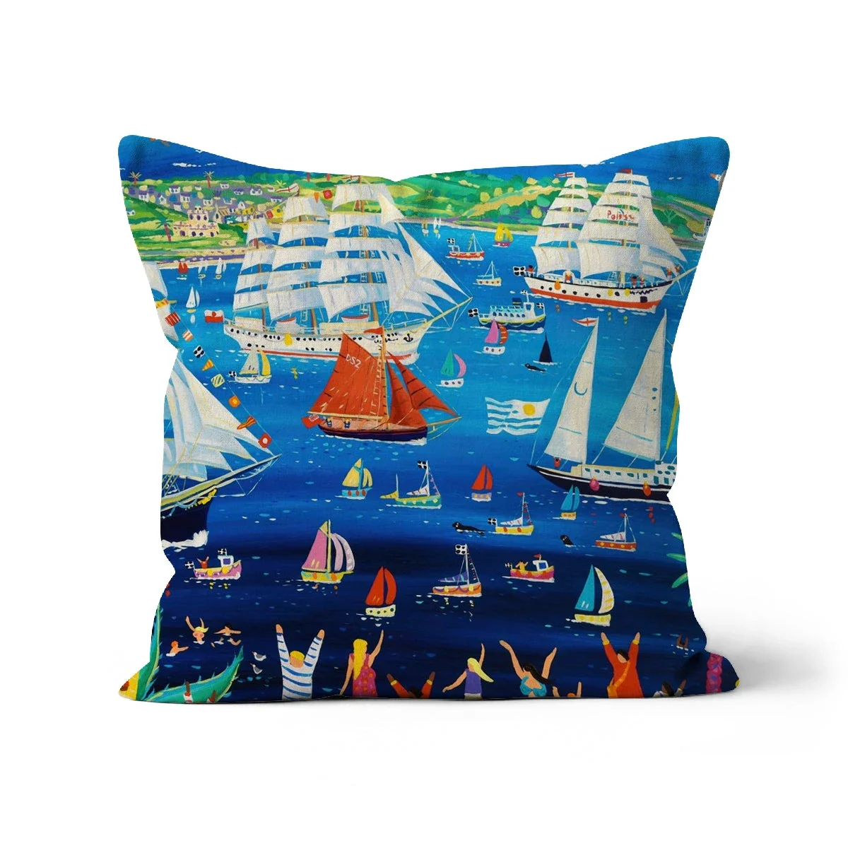 Tall Ships, Falmouth, Cornwall Art Cushion by John Dyer - Image 8