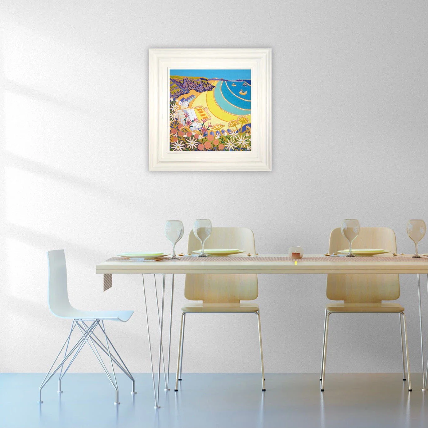 'Happy Days at Lusty Glaze Beach, Newquay', 18x18 inches oil on canvas. Cornwall Painting by Cornish Artist Joanne Short. - Image 3