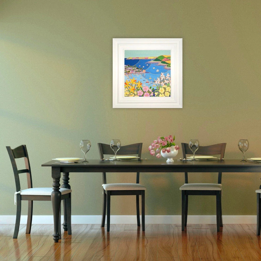 Cornwall Gallery Painting by Joanne Short. 'Spring Flowers Polruan'.
18 x 18 inches, oil on canvas - Image 4