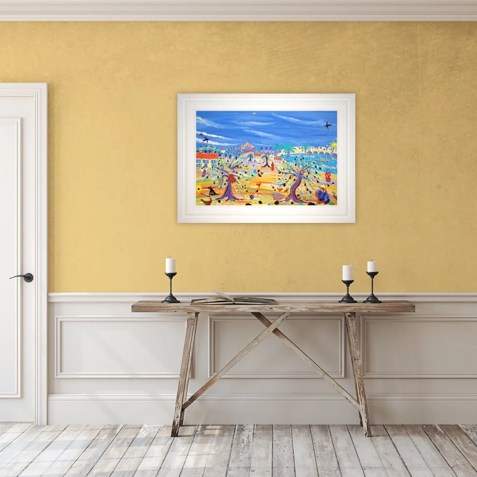 Original Painting by John Dyer. 'The Olive Route'. Mediterranean Olive Harvest Painting - Image 3