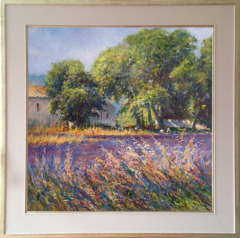 Original Painting by Ted Dyer. Lavender-time, Provence - Image 2