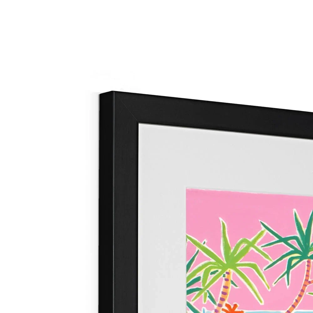 Joanne Short Framed Open Edition Cornish Fine Art Print. 'Patchwork Flowers and Pink Sky, Menton Garden'. French Art Gallery - Image 10