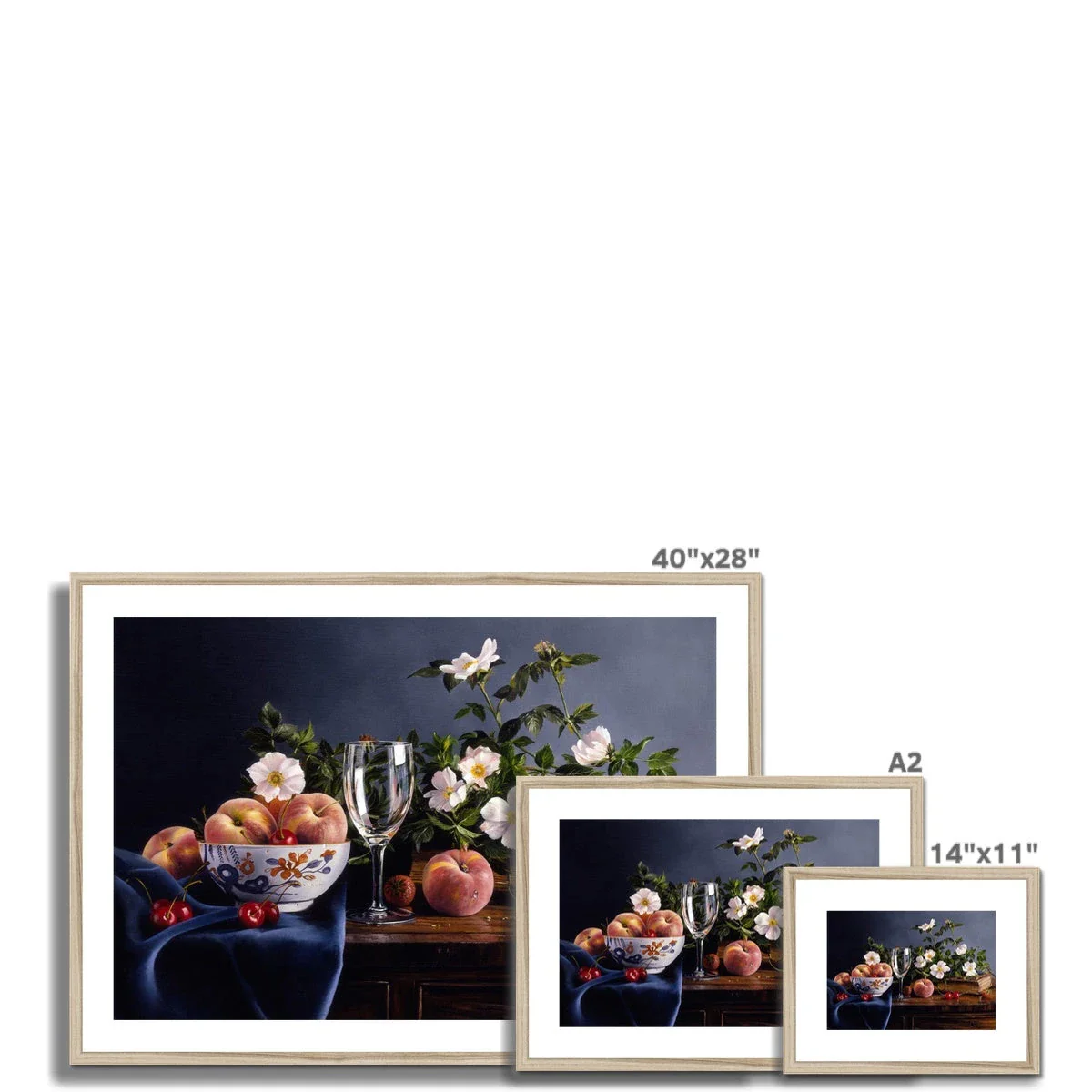 Ted Dyer Framed Open Edition Cornish Fine Art Print. 'Peaches and Dog Roses Still Life'. Cornwall Art Gallery - Image 6