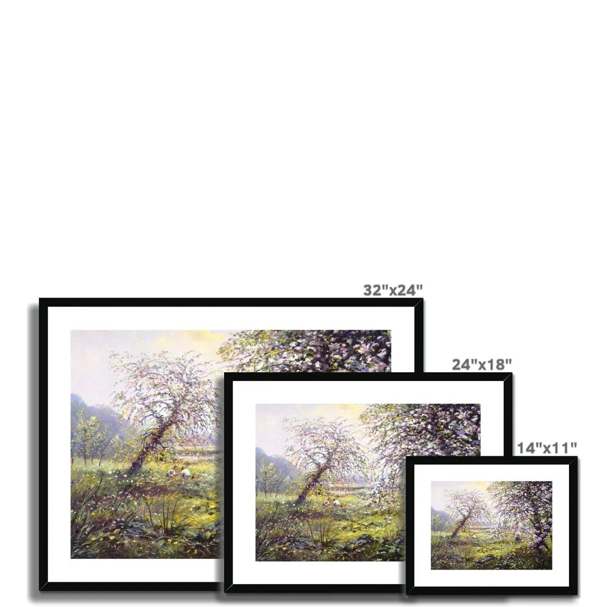 Ted Dyer Framed Open Edition Cornish Fine Art Print. 'Playing in the Apple Orchard'. Cornwall Art Gallery - Image 6