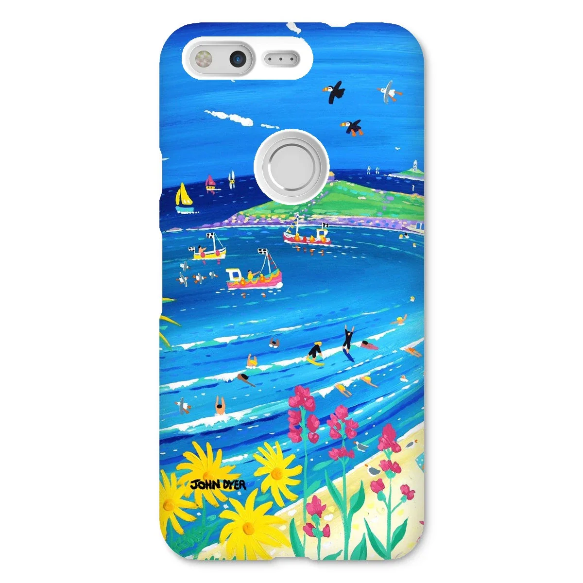 Snap Art Phone Case. Porthmeor Beach St Ives. Artist John Dyer. Cornwall Art Gallery. - Image 20