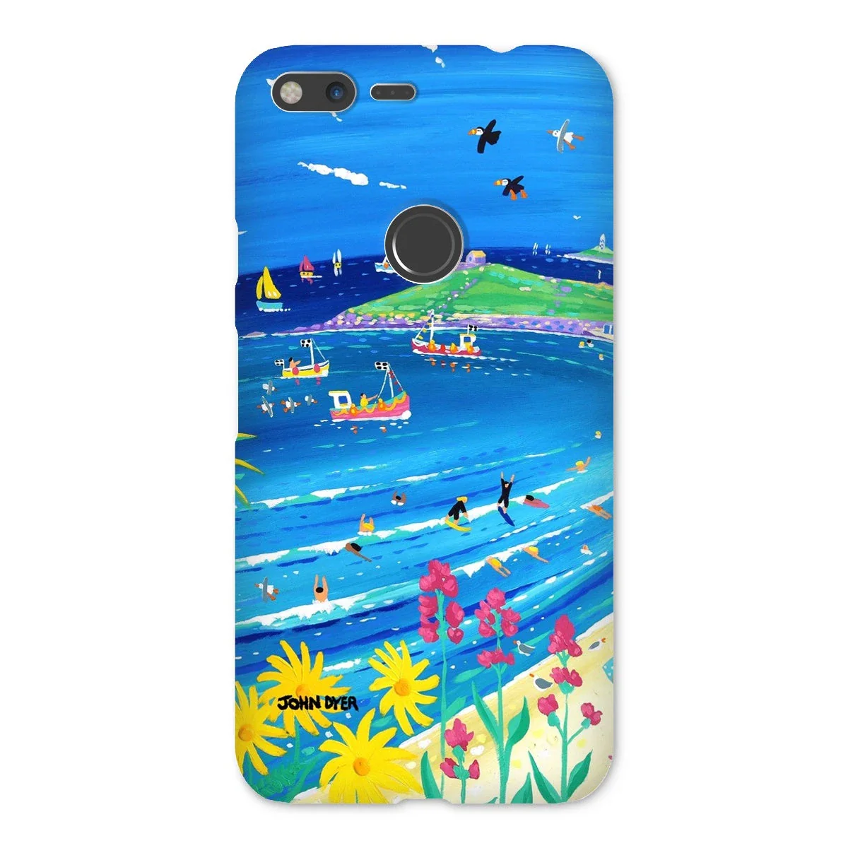 Snap Art Phone Case. Porthmeor Beach St Ives. Artist John Dyer. Cornwall Art Gallery. - Image 23