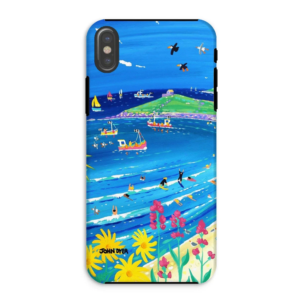 Tough Art Phone Case. Porthmeor Beach, St Ives. Artist John Dyer. Cornwall Art Gallery. - Image 26