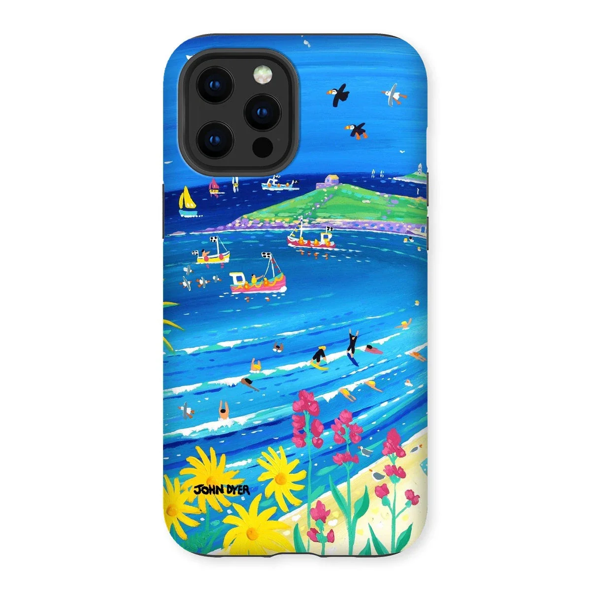Tough Art Phone Case. Porthmeor Beach, St Ives. Artist John Dyer. Cornwall Art Gallery. - Image 8