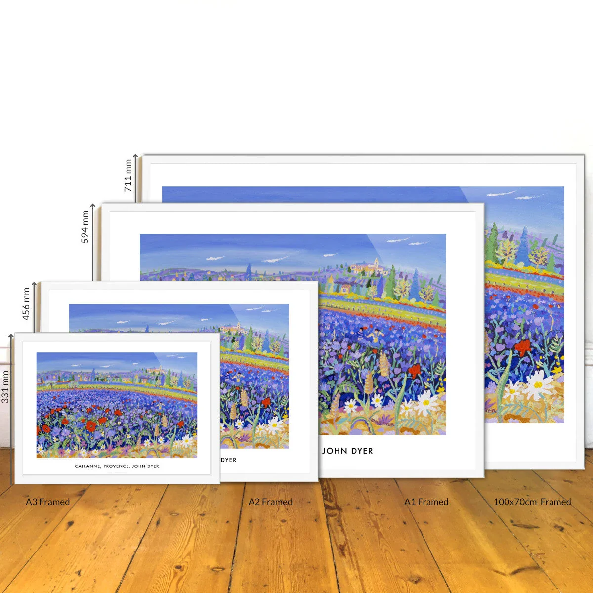 French Wall Art Poster Print of Cairanne, Provence, by John Dyer. French Art Gallery - Image 3