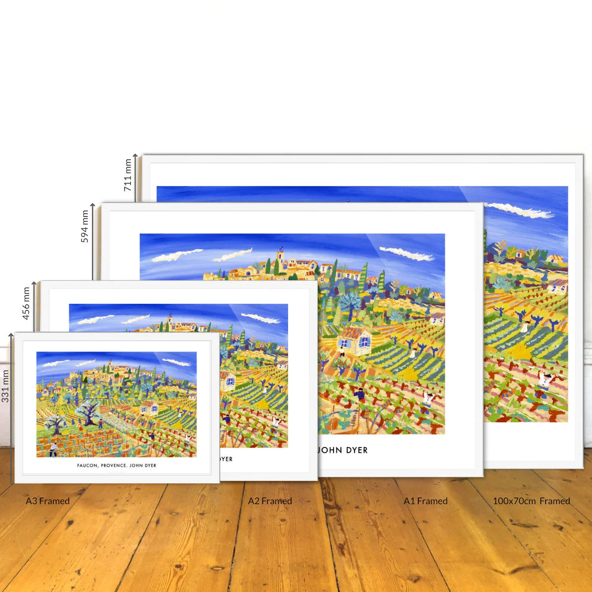 French Wall Art Poster Print of Faucon Village, Provence, by John Dyer. French Art Gallery - Image 3