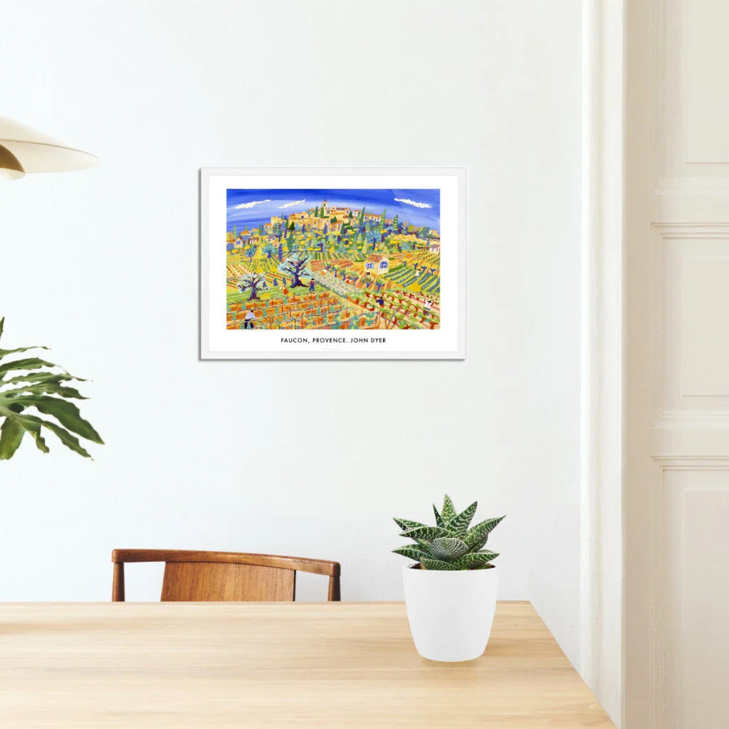 French Wall Art Poster Print of Faucon Village, Provence, by John Dyer. French Art Gallery - Image 5