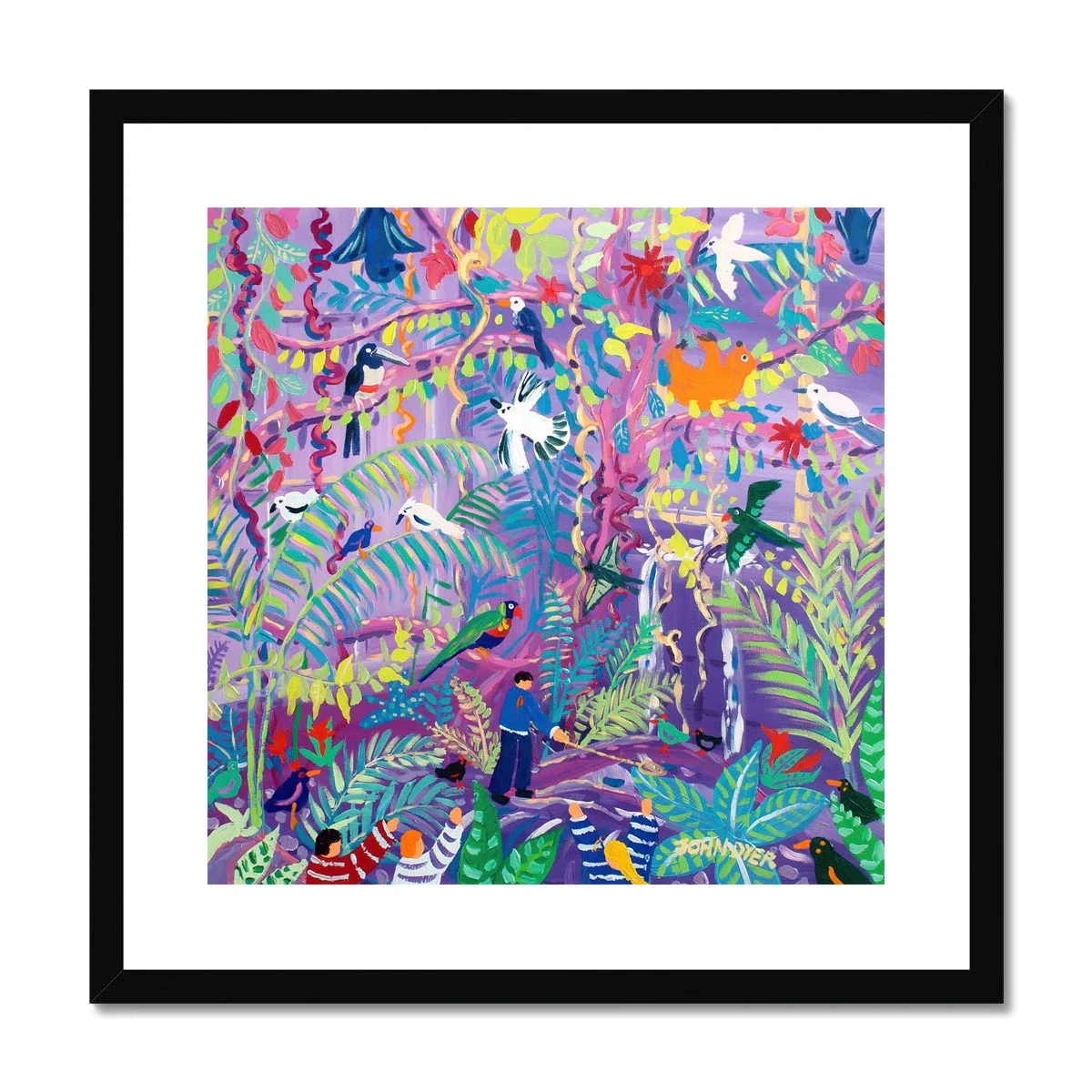 John Dyer Amazon Rainforest Animals with Sloth Framed Open Edition Jungle Fine Art Print. Animal Art Prints - Image 2