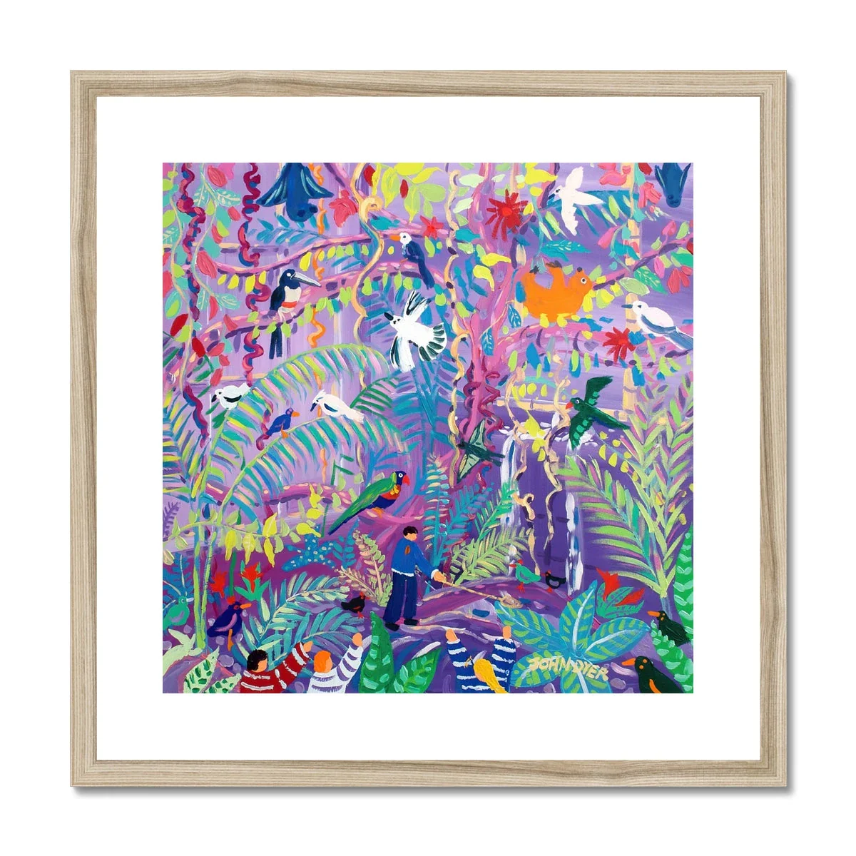 John Dyer Amazon Rainforest Animals with Sloth Framed Open Edition Jungle Fine Art Print. Animal Art Prints - Image 3