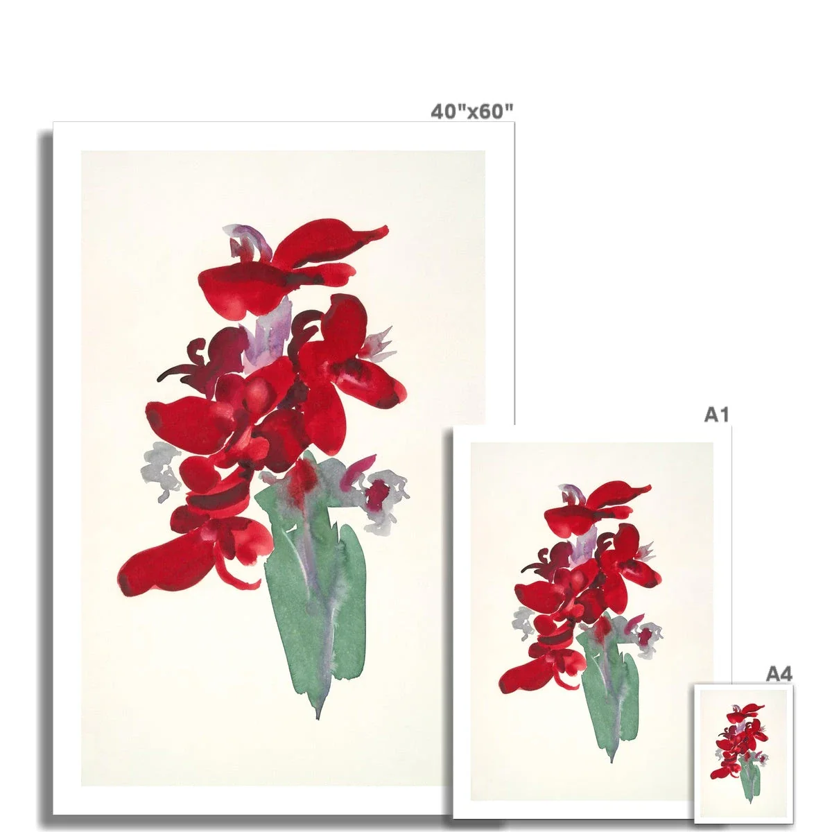 Red Canna Flower by Georgia O’Keeffe. Open Edition Garden Fine Art Print. Historic Art - Image 3