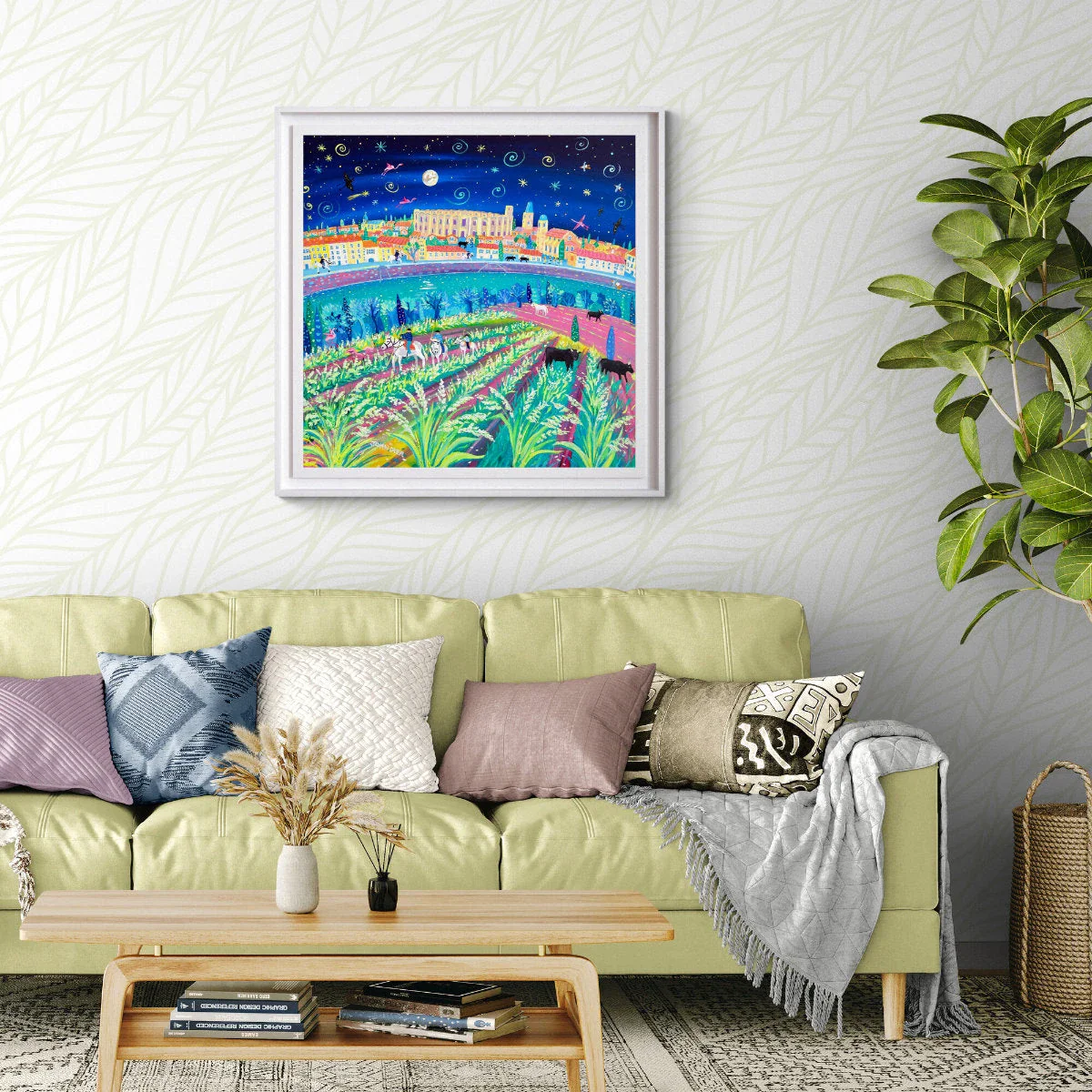 'Rice Harvest Festival, Arles, Camargue'. 35.5 x 35.5 inches acrylic on canvas. Painting of Provence, France by John Dyer - Image 3