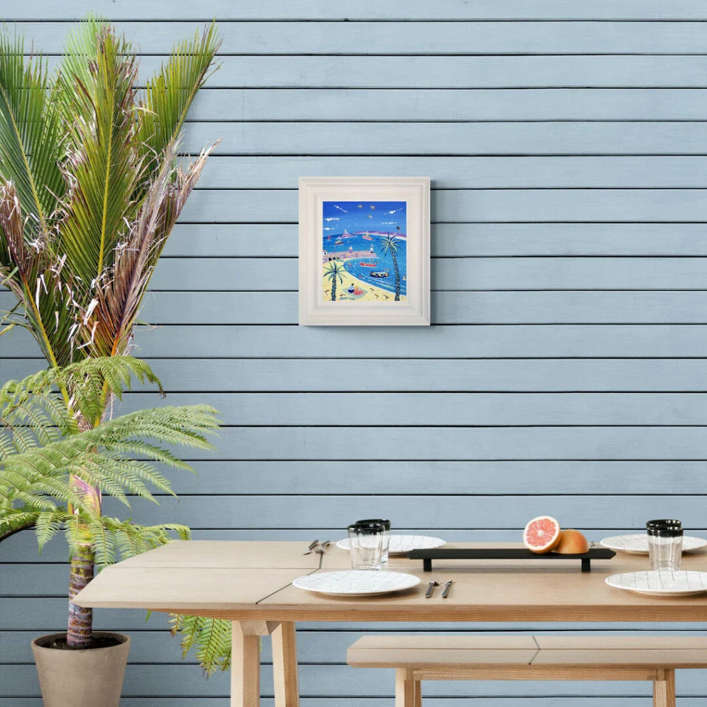 'Sandpiper Picnic, St Ives', 12x10 inches acrylic on canvas. Paintings of Cornwall. Cornish Artist John Dyer. Cornwall Art Gallery - Image 3