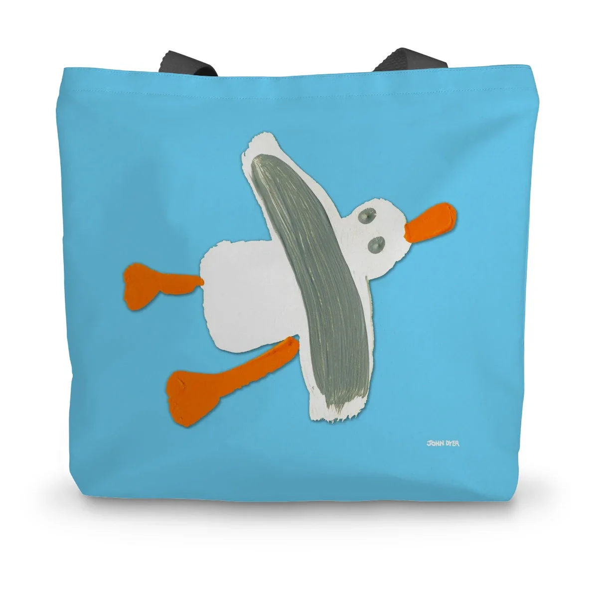 Cornish Seagull by John Dyer Sea Blue Canvas Tote Bag