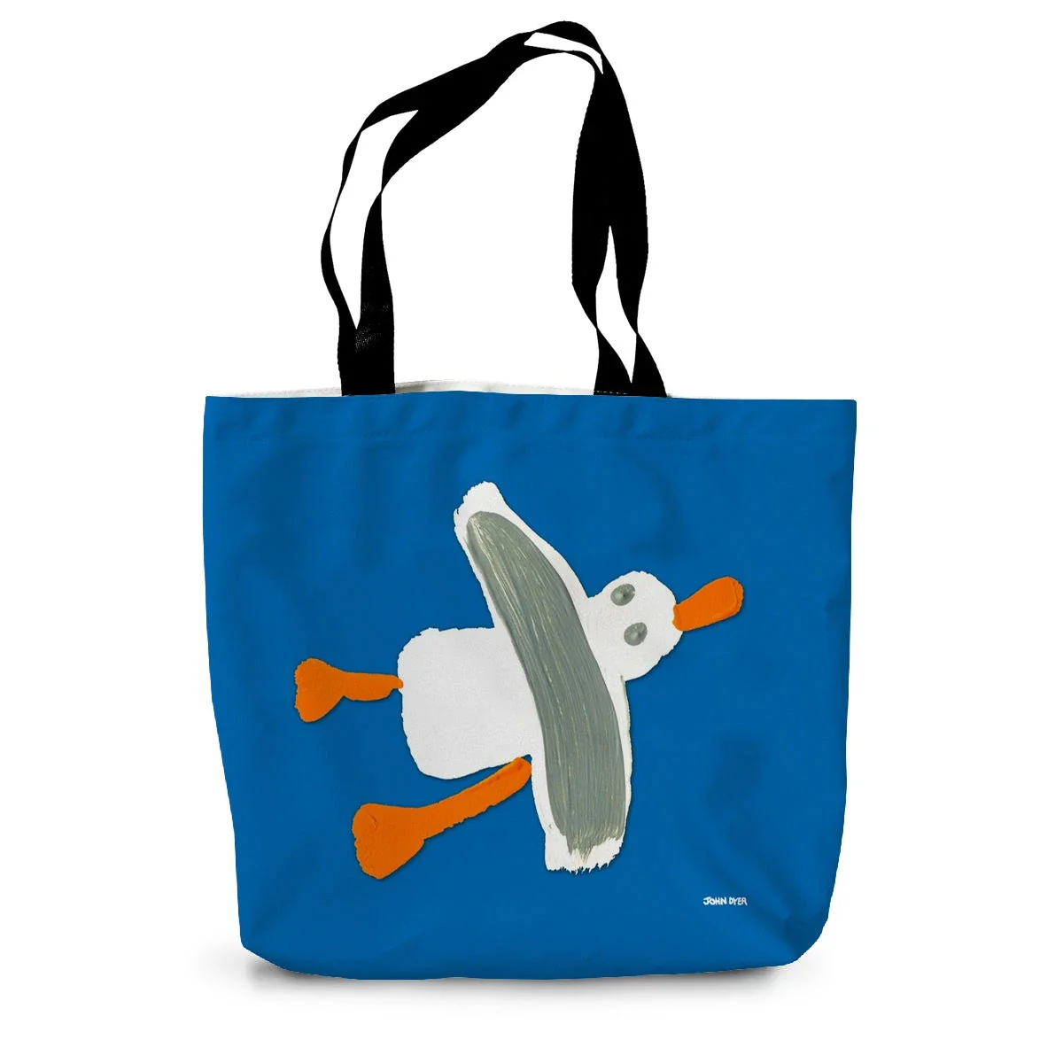 Cornish Seagull by John Dyer Blue Canvas Tote Bag - Image 2