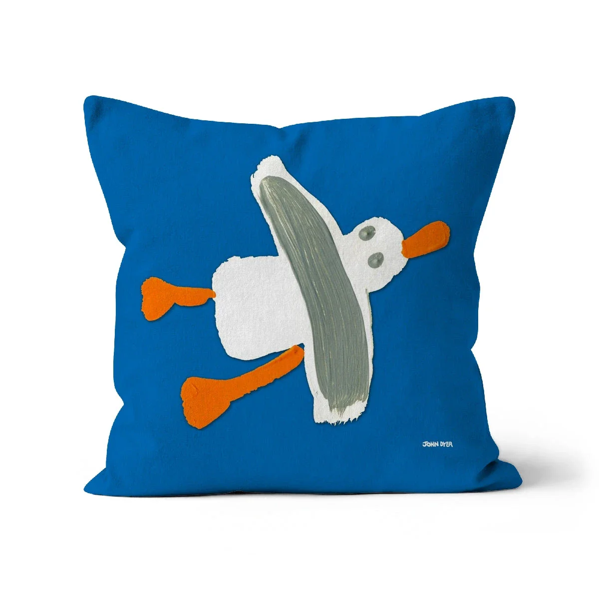 Blue Cornish Seagull Art Cushion by John Dyer - Image 9