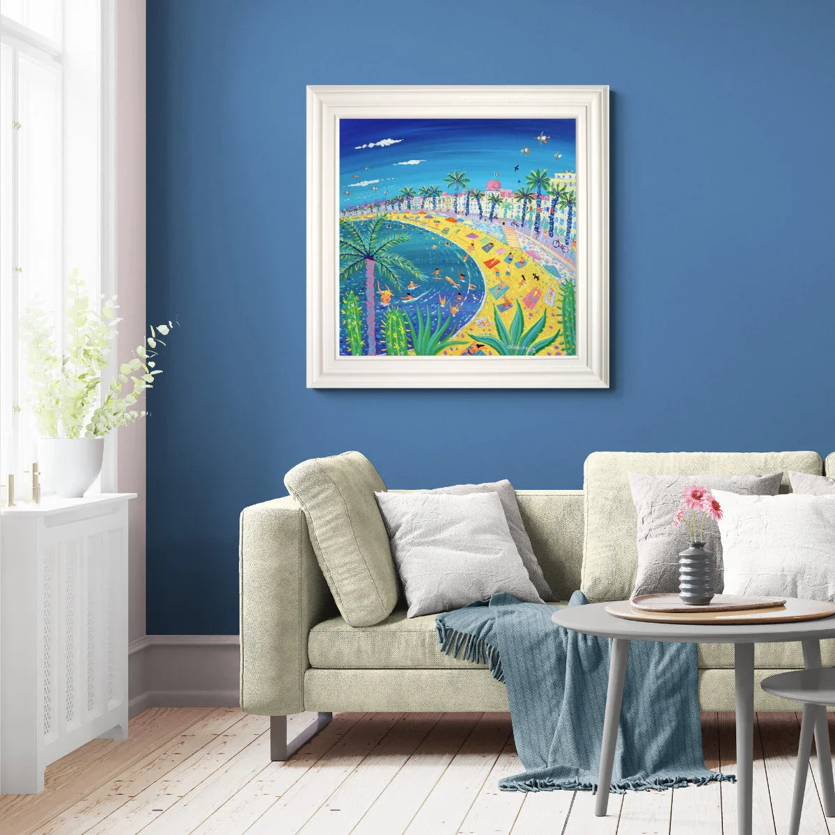 'Sexy Curves, Nice', 30 x 30 inches acrylic on canvas. Cote d'Azur South of France Painting by British Artist John Dyer - Image 3
