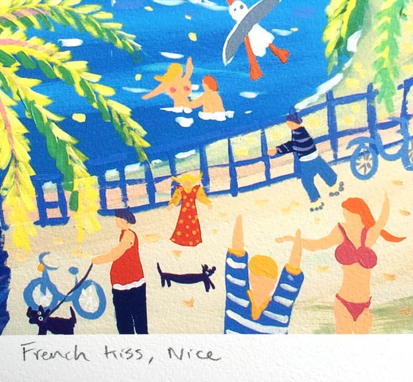 Limited Edition French Print by John Dyer. 'French Kiss, Nice'. - Image 5