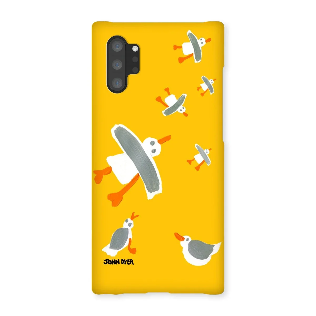 Snap Art Phone Case. Cornish Seagulls - Yellow Colour. Artist John Dyer. Cornwall Art Gallery - Image 9
