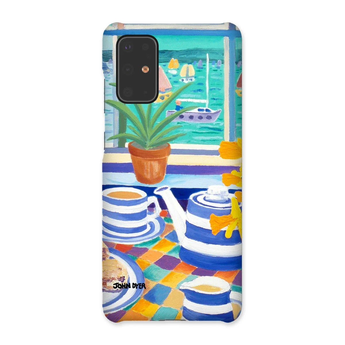 Snap Art Phone Case. Cornishware. Artist John Dyer. Cornwall Art Gallery - Image 3