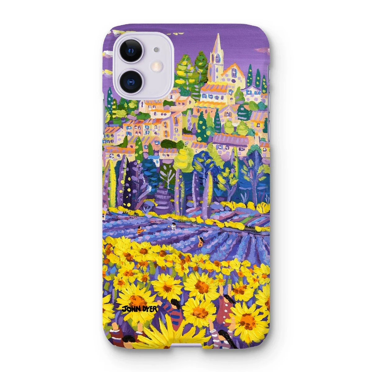Snap Art Phone Case. Lavender & Sunflower Pickers, Provence, France. Artist John Dyer. Cornwall Art Gallery. - Image 24