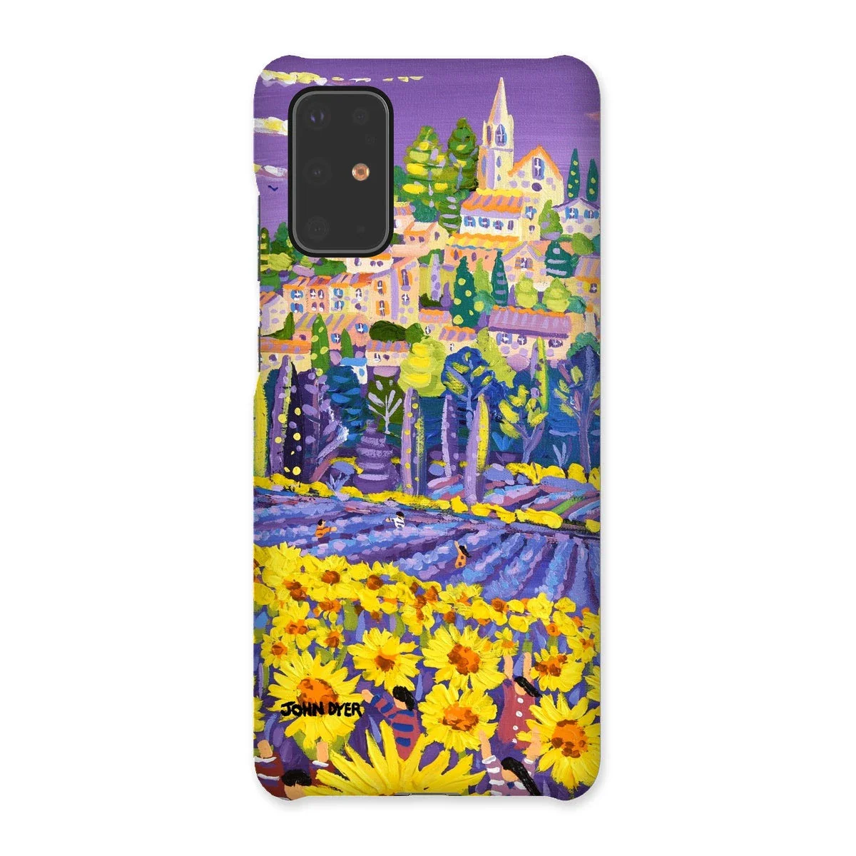 Snap Art Phone Case. Lavender & Sunflower Pickers, Provence, France. Artist John Dyer. Cornwall Art Gallery. - Image 3