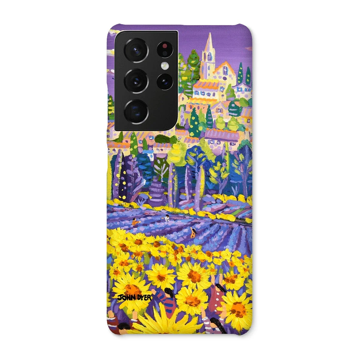 Snap Art Phone Case. Lavender & Sunflower Pickers, Provence, France. Artist John Dyer. Cornwall Art Gallery. - Image 43
