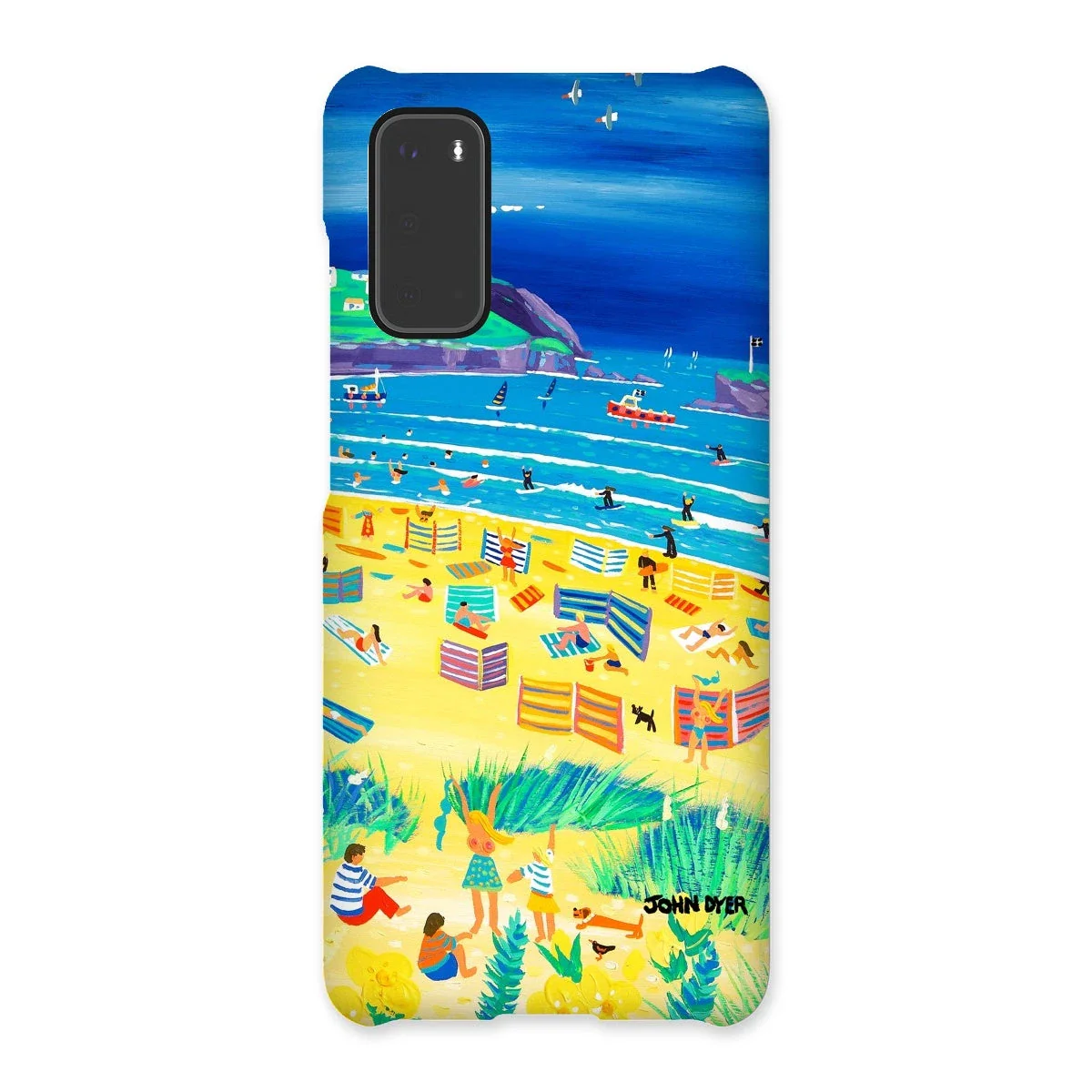 Snap Art Phone Case. Perranporth Beach. Artist John Dyer. Cornwall Art Gallery