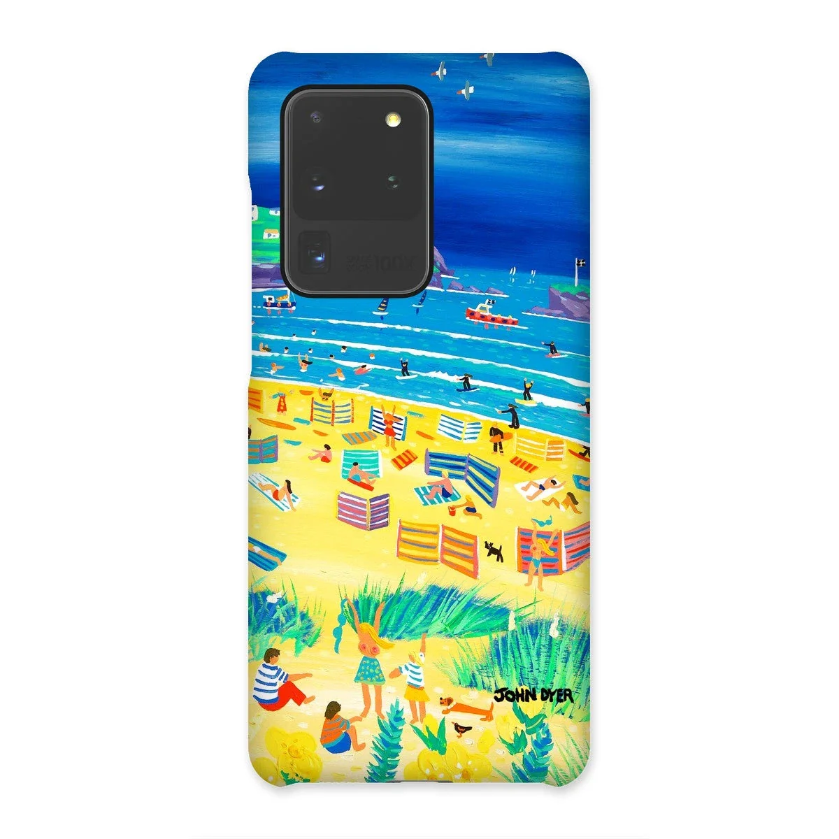 Snap Art Phone Case. Perranporth Beach. Artist John Dyer. Cornwall Art Gallery - Image 2
