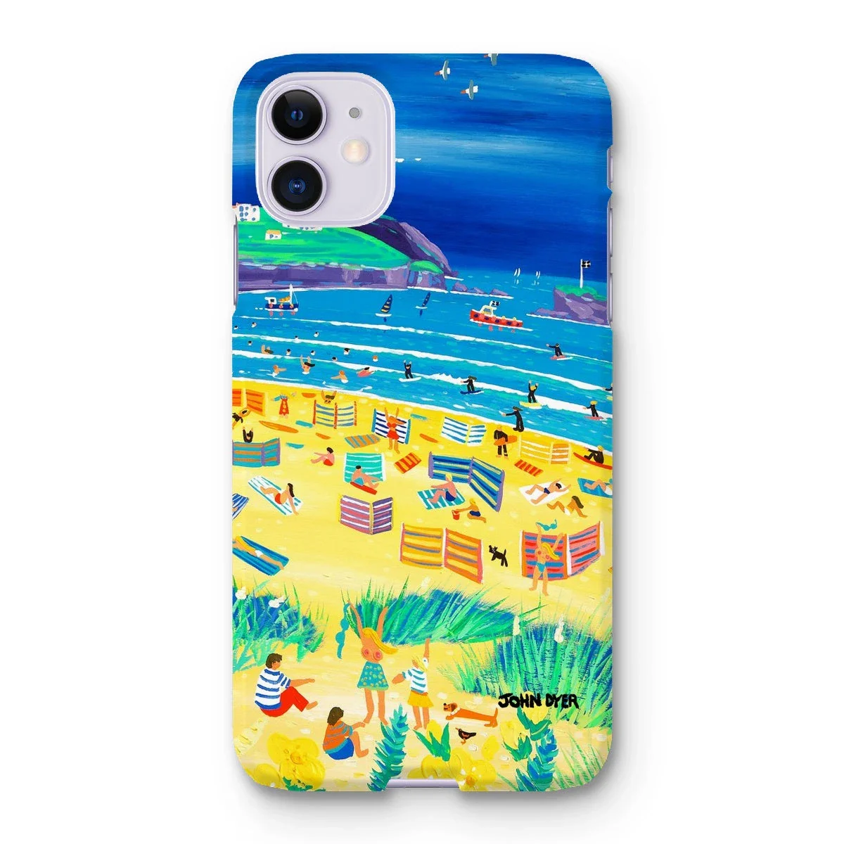 Snap Art Phone Case. Perranporth Beach. Artist John Dyer. Cornwall Art Gallery - Image 24